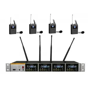 K.Meister UW-3480 4 Yaka  Kablosuz Mikrofon Seti
