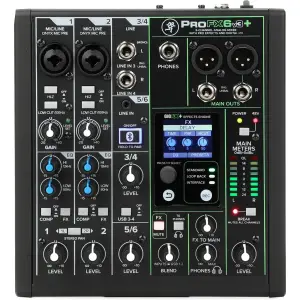 Mackie PROFX6V3+  4 Kanal Plus Bluetooth Mikser