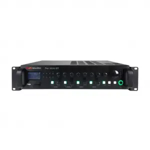 Mark PM 1204 BT 4-zone Mixer Amfi 120W/100V USB, Bluetooth, Radyo, 3 XLR