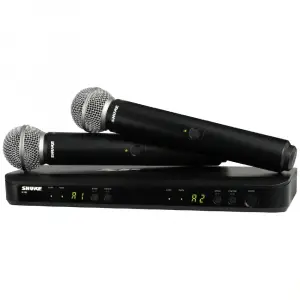 SHURE BLX288E/SM58 Portatif Çift El Kablosuz Mikrofon Seti