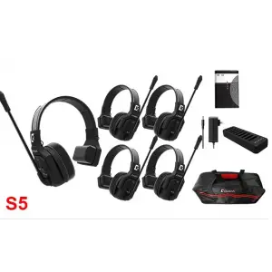 Wicom E-S5 5 Kişilik için Kablosuz Interkom iletişim Sistemi