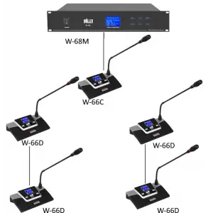 Wöller W-6866 1+4 Başkan Delege Kablolu Konferans Sistemi Seti