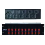 Eurolite Board 10-ST 10-kanal Schukko Priz girişli Power Kontrol Switchbox, Flash özellikli