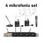 K.Meister UW-3400 BUNDLE 4 Mikrofonlu Kablosuz Mikrofon Seti