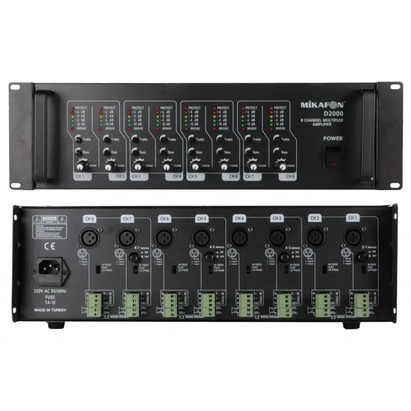 Mikafon D2000 Power Amfi 8x225W/4-ohm