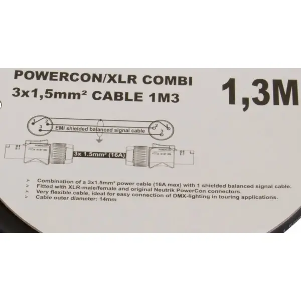 Metex PCB30 Hybrid Aktif Hoparlör Sinyal Kablosu, (3x1,5mm Elektrik ve 2x0.22 Sinyal) metre seçiniz