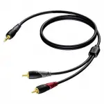Procab CLA711/3 3-metre AUX Kablosu, PC ve Mobil, Çift RCA to 3,5mm