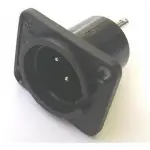 Ttaf 8400-3B 3-pin şasi tip Erkek XLR, Plastik Gövdeli