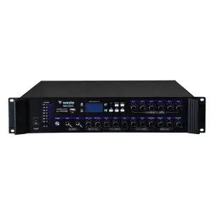 WESTA WM-2700 Mobil Kontrol 700W/100V Mikser Amfi 6-zone USB, Bluetooth