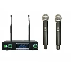 Mickle U-2100EE Çift EL Kablosuz Mikrofon Seti, 2x50 Kanal