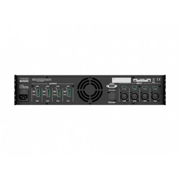 Audac PMQ480 DSP Quad Power Amfi 4x480W/100V 8-ohm