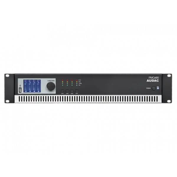 Audac PMQ480 DSP Quad Power Amfi 4x480W/100V 8-ohm
