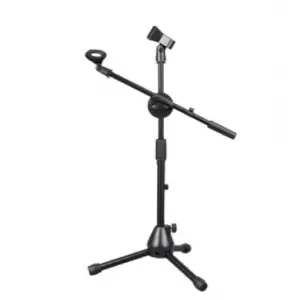 Machtig MS215 Kısa Mikrofon Sehpası, Metal Tip, Çevirmeli, 80-140-cm