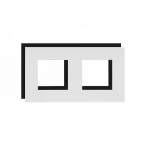Audac CF45D/B Cover frame double 45 x 45 mm