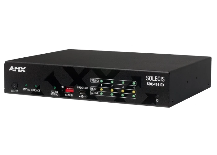AMX SDX-414-DX | Presenatation Switcher | 4x1 DXLink çıkışlı 4K HDMI Dijital Switch