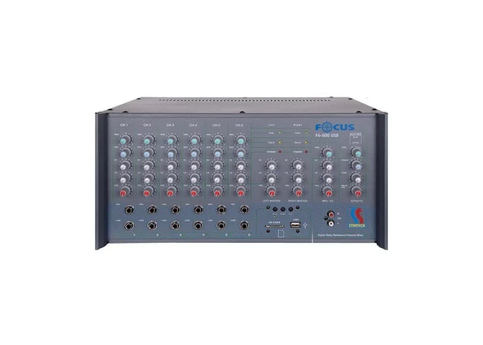 Startech Focus F6-600-USB 6-kanal Mikser Amfi 2x300W/4-ohm/100V