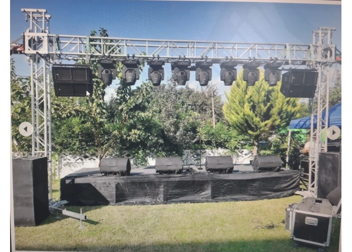Ön Truss 40x40 Kare Trusslu Tower Sepetli Model, 5,5-metre Yükseklik, 12-metre Genişlik