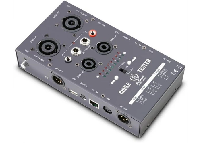 Palmer AHMCTXL V2 Multi Kanal Kablo Test Cihazı, ( XLR, TS, TRS, Speakon, RCA, DIN/MIDI, USB, RJ-45, S-Video )