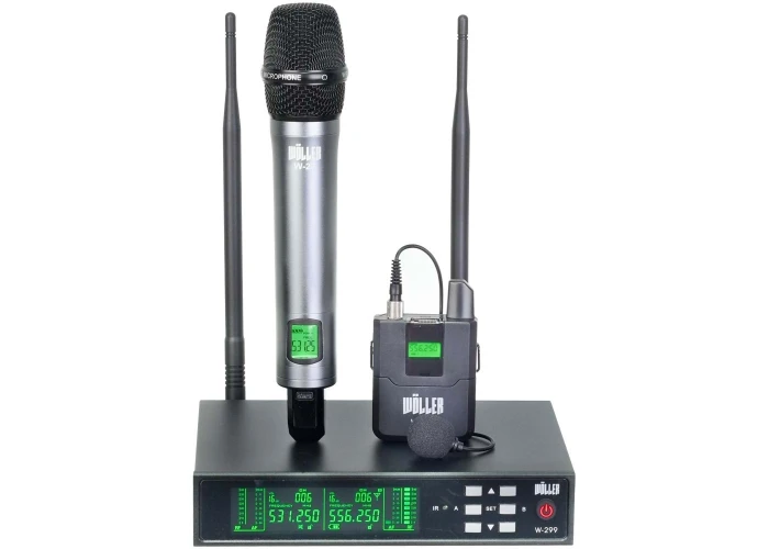 Wöller W-299EY EL + Yaka UHF Kablosuz Mikrofon Seti 2x99 Kanal