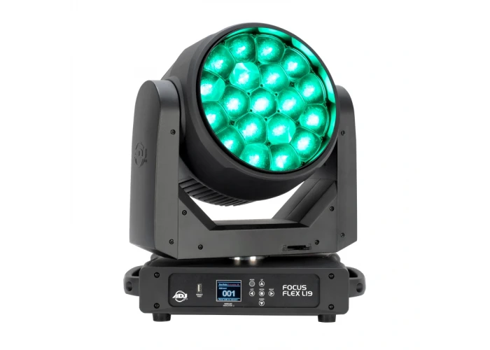 ADJ Lighting Focus Flex L19 19x40-Watt Led Movinghead Wash, RGBL