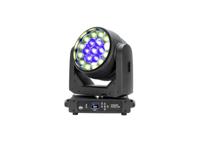 ADJ Lighting Focus Flex L19 19x40-Watt Led Movinghead Wash, RGBL