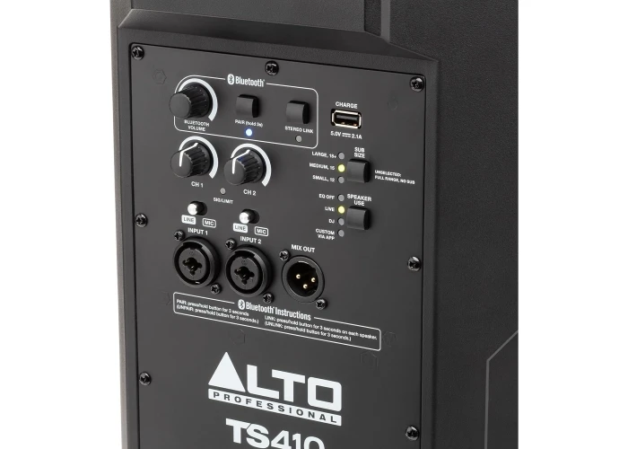 Alto TS410 10 inç Aktif Hoparlör 2000W Bluetooth, DSP ve App Control