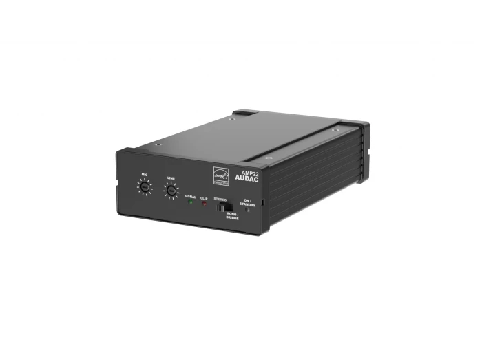 Audac AMP22 Mini stereo amplifier 2 x 15W - Balanced line & Mic + WP2xx Input