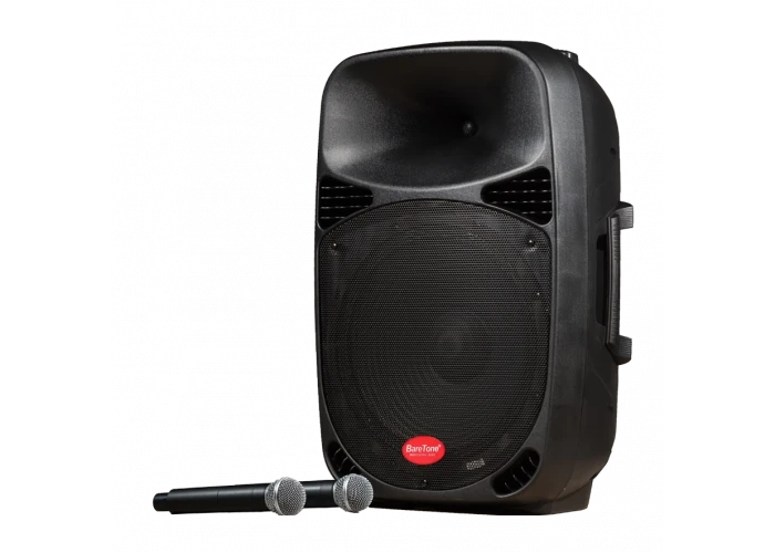 Baretone MAX15 15 inç Taşınabilir Ses Sistemi | 260W Çift El Kablosuz Mikrofonlu | USB, Bluetooth