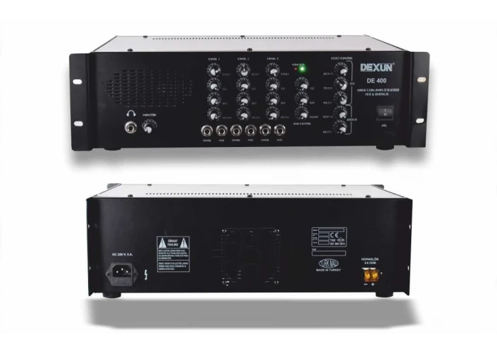 Dexun DE-400 Ezan Amfisi 400W/4-ohm 3 Kanal