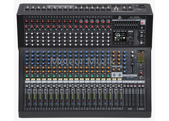 K.Meister MX-16 PRO 16-kanal Live Mikser | Çift Efekt | 6 Aux |  USB | Bluetooth
