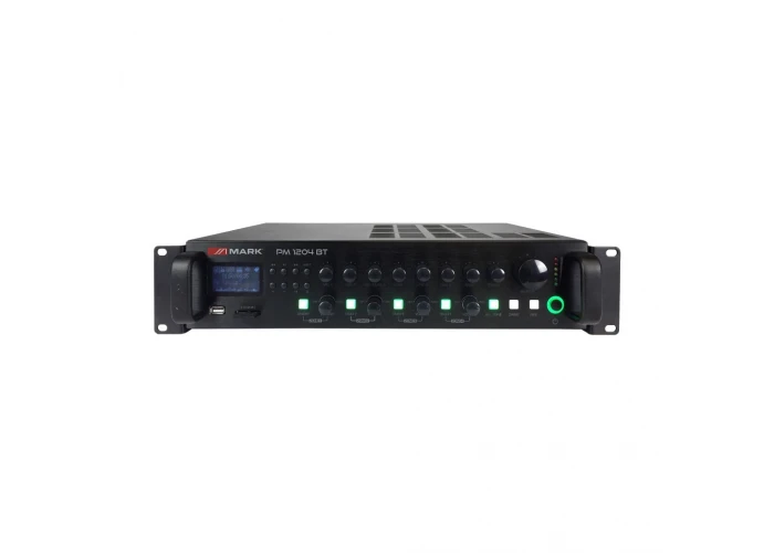 Mark PM 1204 BT 4-zone Mixer Amfi 120W/100V USB, Bluetooth, Radyo, 3 XLR