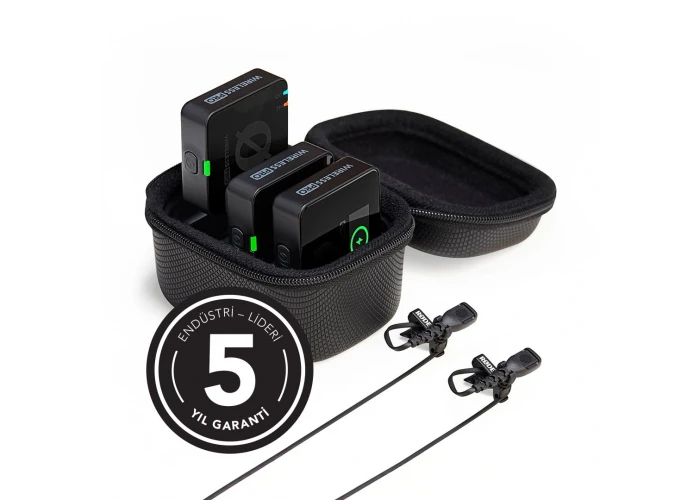 RODE Wireless PRO 32-bit Profesyonel Çift Kanallı Kablosuz Mikrofon Sistemi, Timecode Destekli