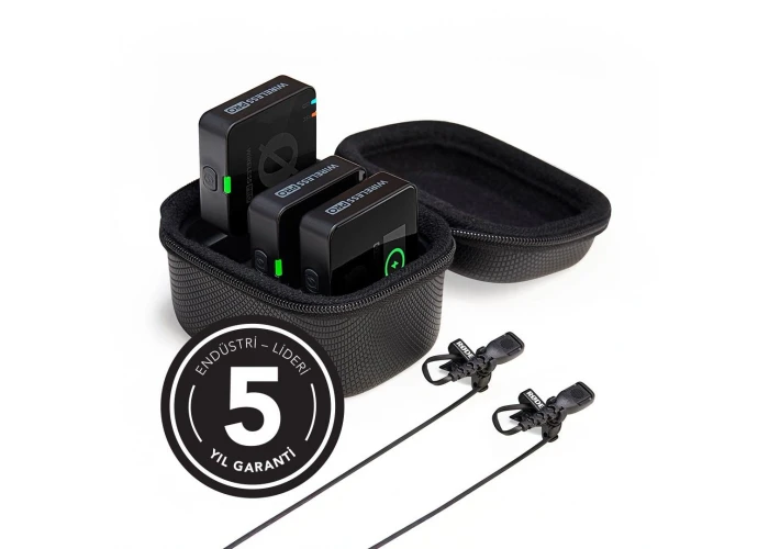 RODE Wireless PRO 32-bit Profesyonel Çift Kanallı Kablosuz Mikrofon Sistemi, Timecode Destekli