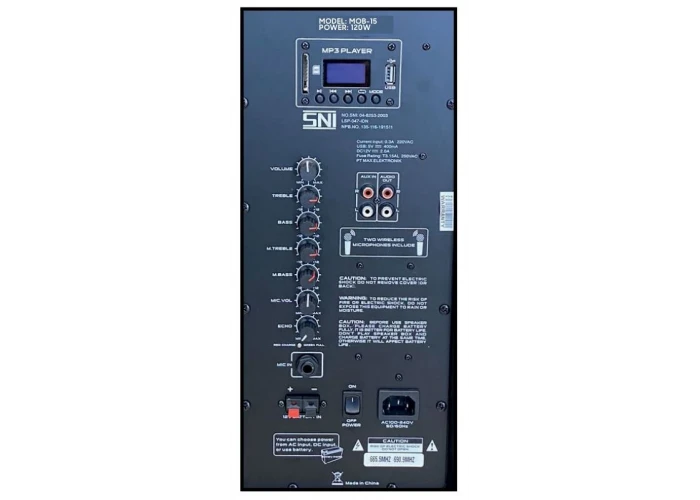 Baretone MAX15 15 inç Taşınabilir Ses Sistemi | 260W Çift El Kablosuz Mikrofonlu | USB, Bluetooth