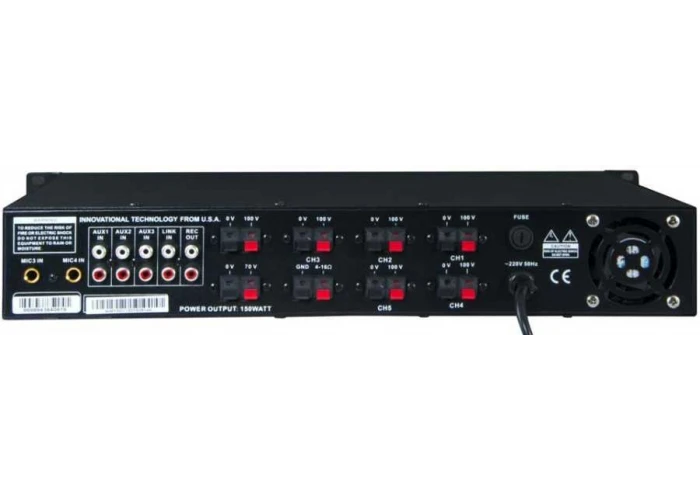 WESTA WM-350UT 350W/100V Mikser Amfi | 6 Bölge Ses Ayarlı | Bluetooth USB
