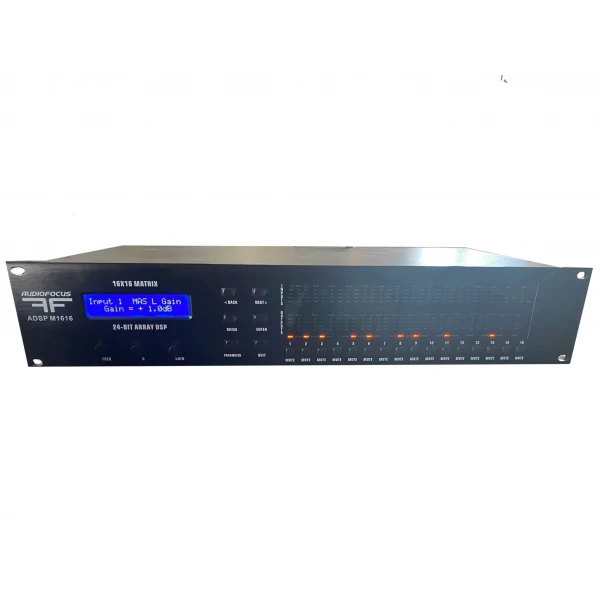Audiofocus ADSP M1616 16x16 Matrix 16 Giriş / 16 Çıkış Dijital DSP Processor