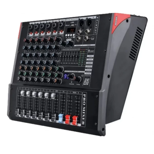 Machtig GPM1006 6-kanal Powermixer, 2x350W, USB, Kayıt,Bluetooth