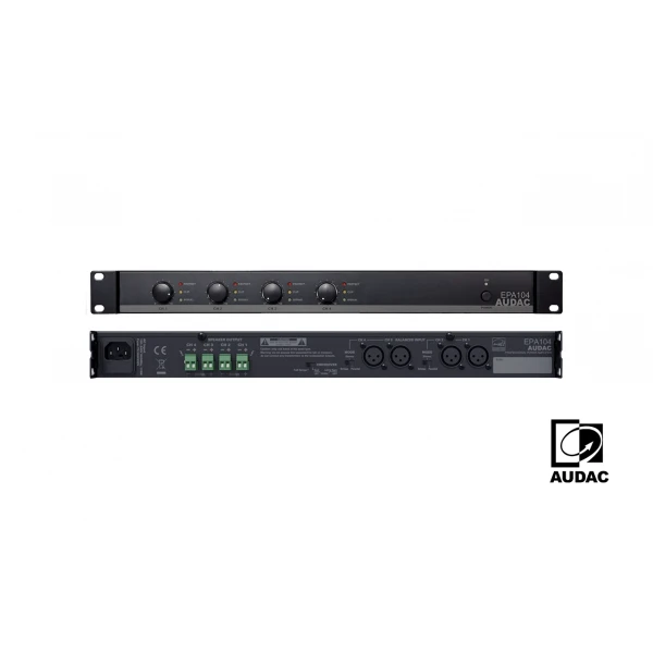 Audac EPA104 Quad Power Amplifier 4x100W/4-ohm - crossover