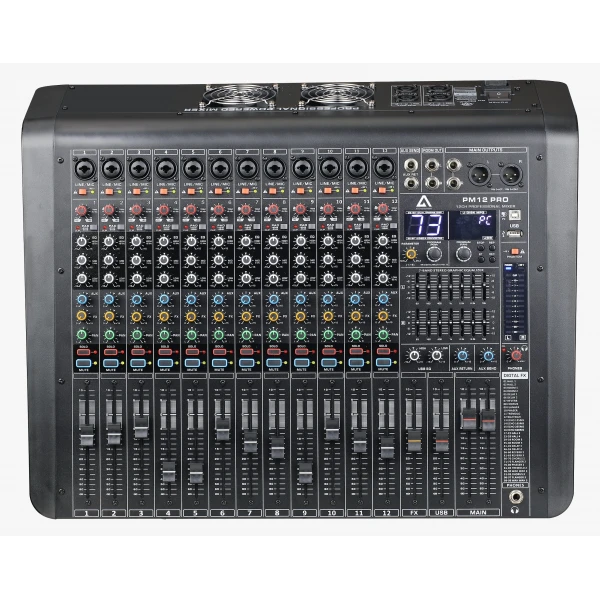 K.Meister PM12 PRO 2x1000W 12 Kanal Powermixer USB Bluetooth Kayıt