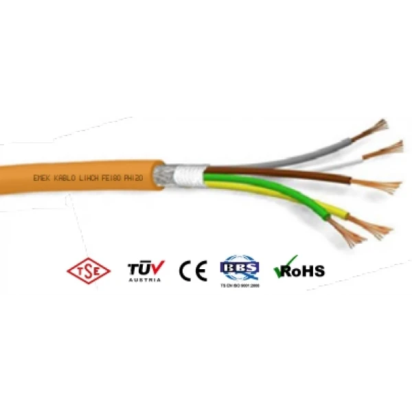 Emek LiHCH FE180 PH120 4x0,50 Yangına Dayanıklı Kablo