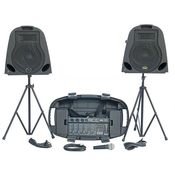 Bots LC-S200 Aktif Compact Bavul tipi Taşınabilir Ses Sistemi, 2x10 400W 220V (taşıma case çatlak)