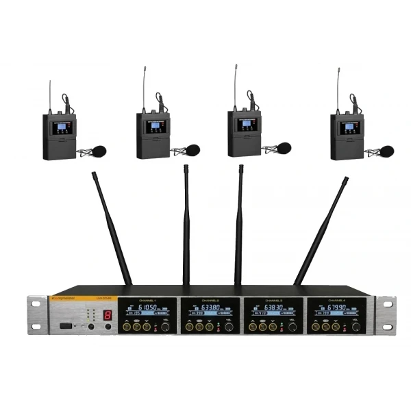 K.Meister UW-3480 4 Yaka  Kablosuz Mikrofon Seti