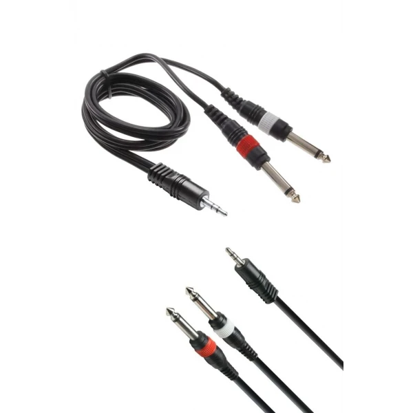 Roxtone K13520 Aux / Audio Kablo 20 metre 2x6.3mm Mono to 3.5mm stereo