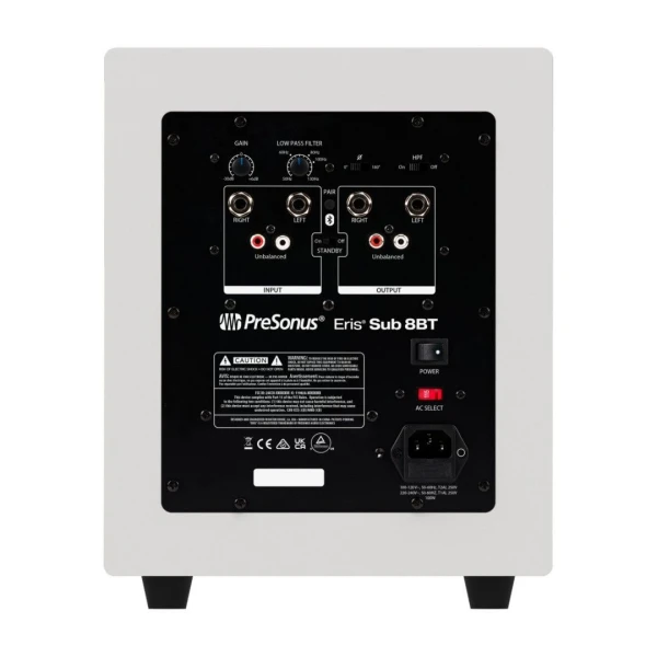 PreSonus Eris Sub 8 BT (Beyaz) Yeni Nesil, Bluetooth Bağlantılı, 8; aktif stüdyo sub bass