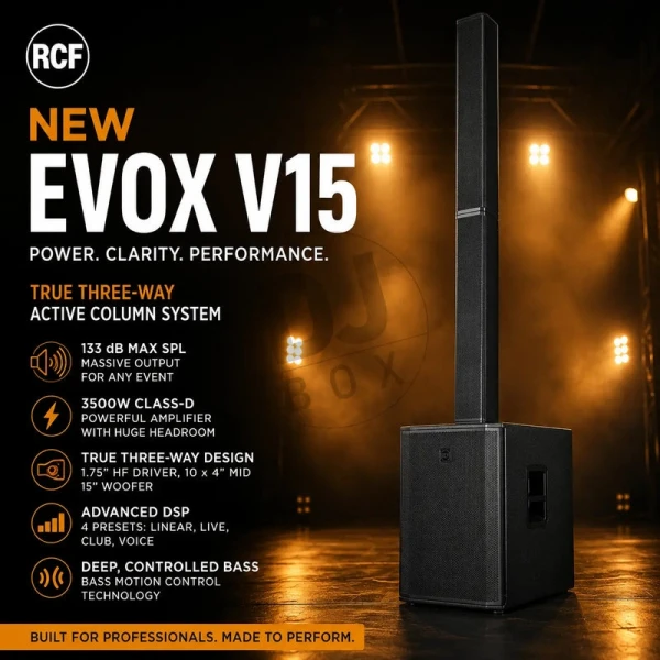 RCF EVOX V15 15 Sub + 10x4, Vertical Array, 133-dB