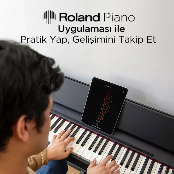 Roland RP107-BKX Dijital Piyano – Siyah (Tabure & Kulaklık Hediyeli) **