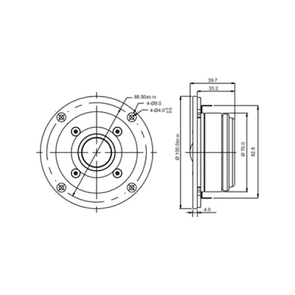 SB Acoustics SB26STAC-C000-4 Dome Tweeter