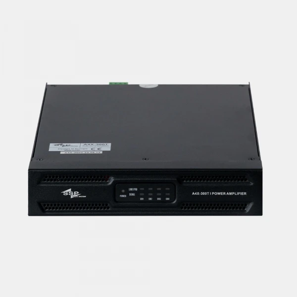 SSP A4X-300T Power Amplifier, 4x300W 4-ohm 100V