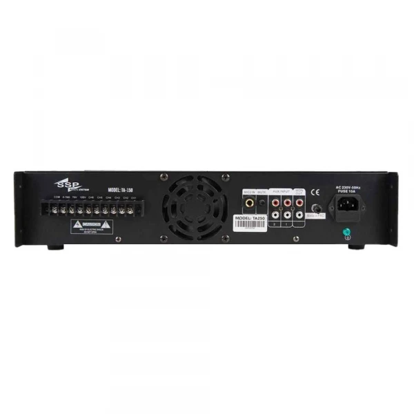 SSP Audio TA150 150W 100V Trafolu Mikser Amfi, Radyo, Bluotooh, USB, 6 Çıkışlı