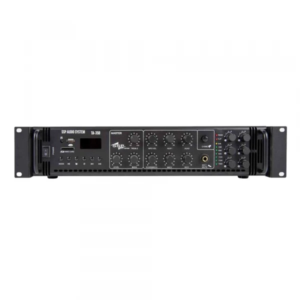 SSP Audio TA350 350W 100V Trafolu Mikser Amfi, Radyo, Bluotooh, USB, 6 Çıkışlı